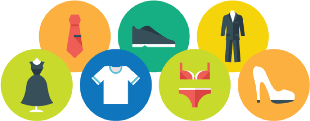 Icons showing various articles of clothing