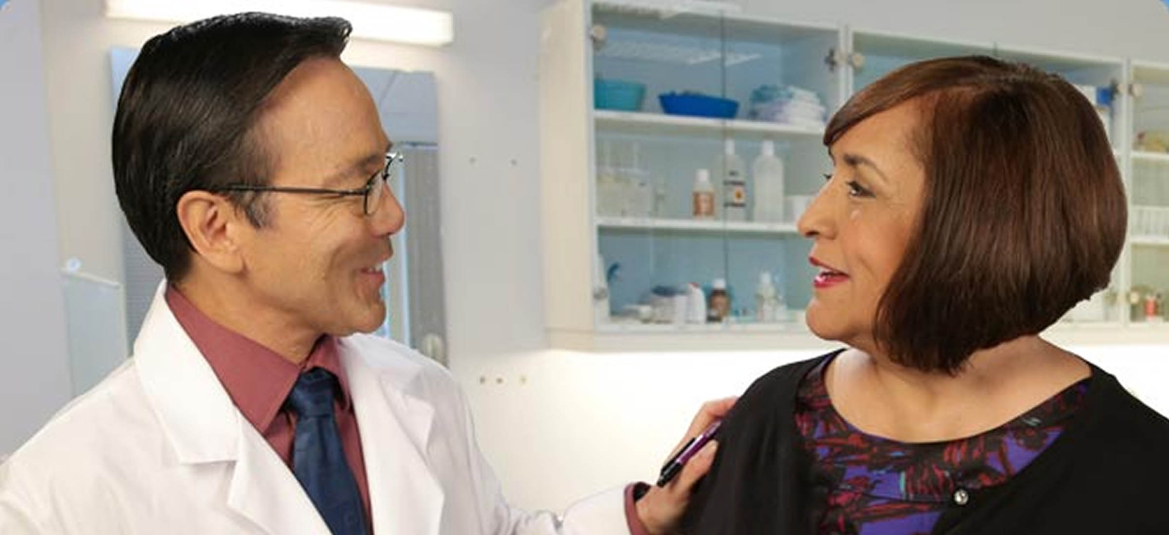 Doctor talking to a patient.